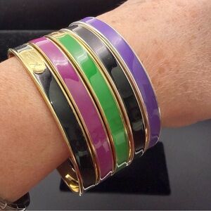 Vera Bradley Gold & Silver-tone Enamel Bangles - 5 plus a bonus bracelet!